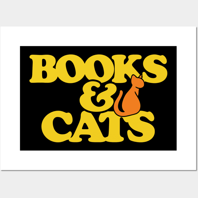 Books and Cats Wall Art by bubbsnugg